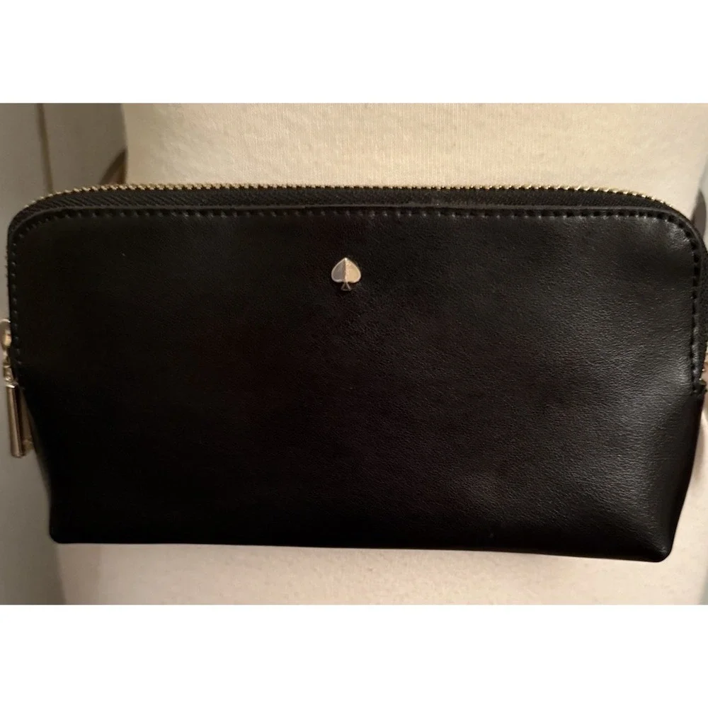 Kate Spade New York Belt Bag Black‎ Leather Zip Top New Size Lg/XL